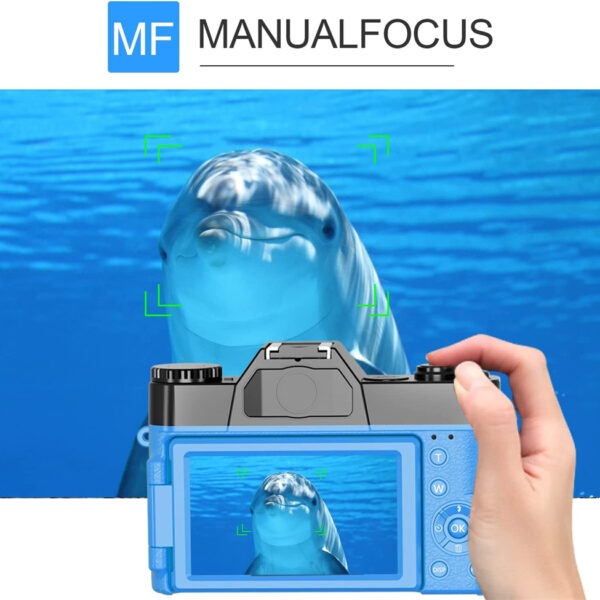 Macro Lens 4K Digital Camera Flip Screen Selfie Camcorder 48MP Youtube Vlog WIFI Webcam Vintage Video Recorder 16X Wide Angle